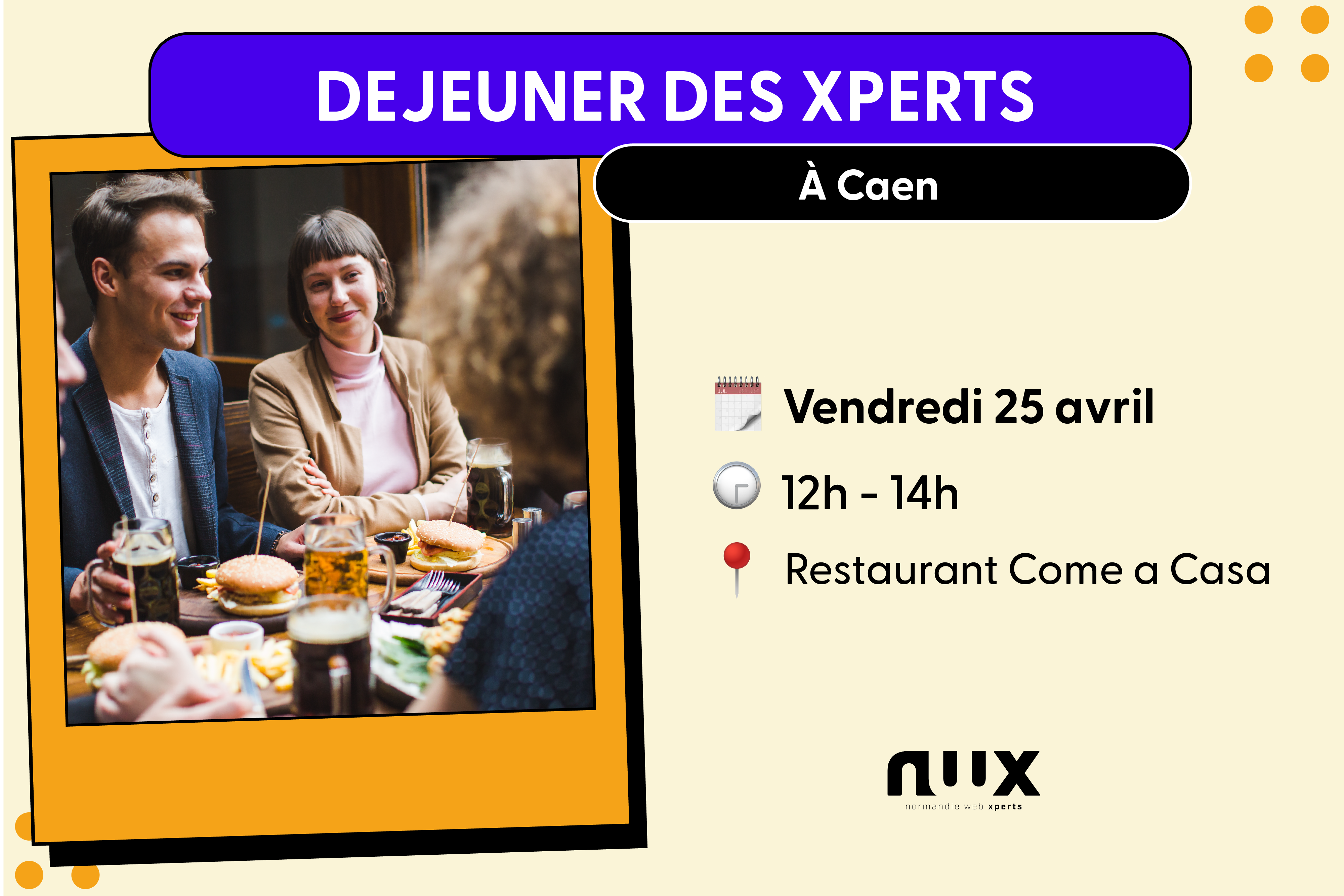 Deujeuner Xperts le 25 avril à Caen