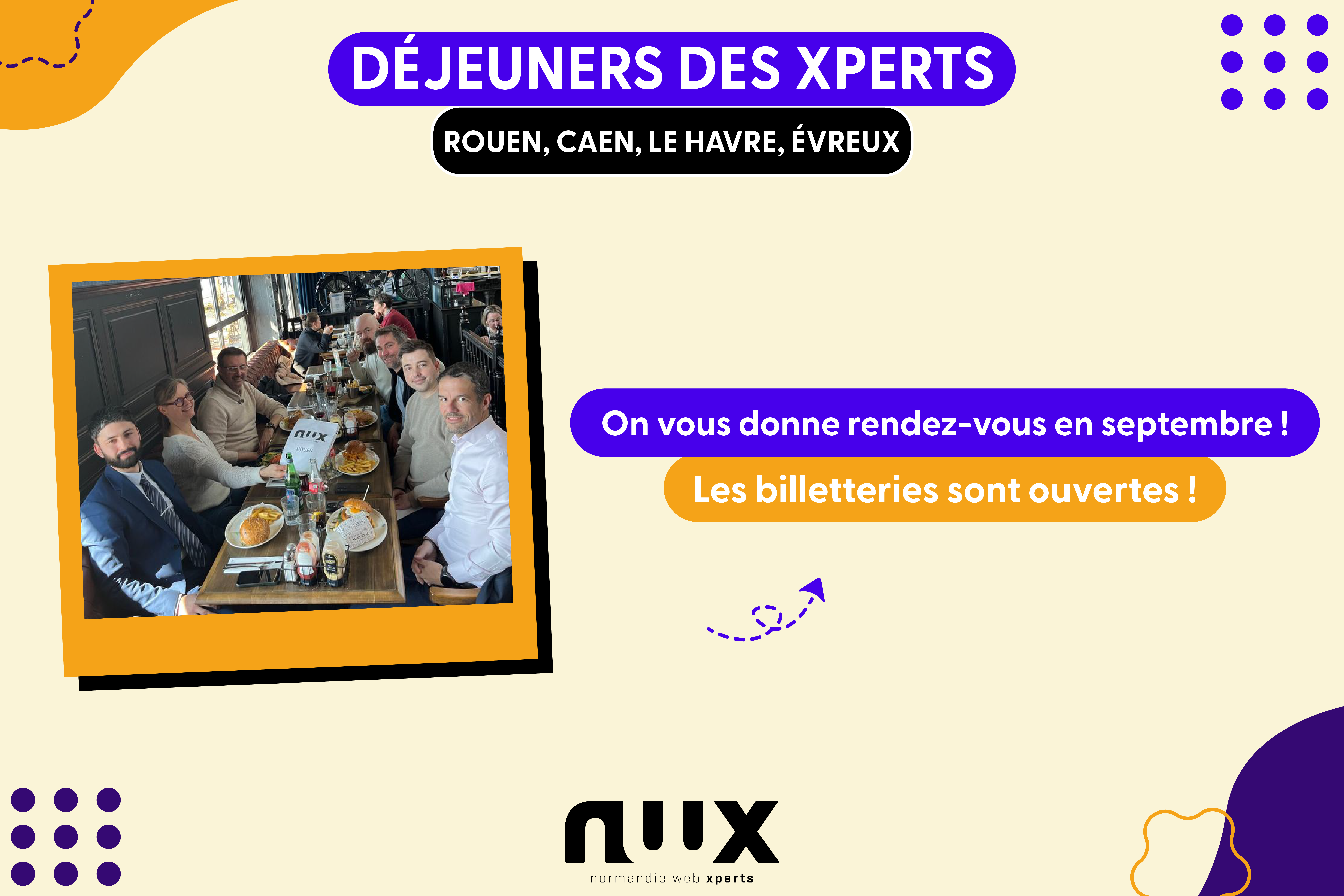 Réservez votre déjeuner avec les Xperts à la rentrée 2025