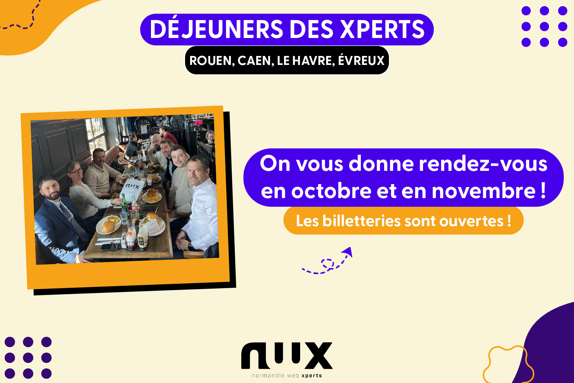 Rendez-vous dejeuner des experts d'octobre et novembre 2025
